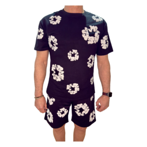 Conjunto Black Flowers