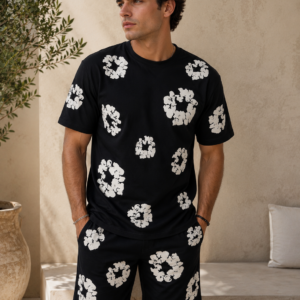 Conjunto Black Flowers