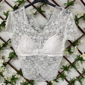 Camiseta Transparente Encaje