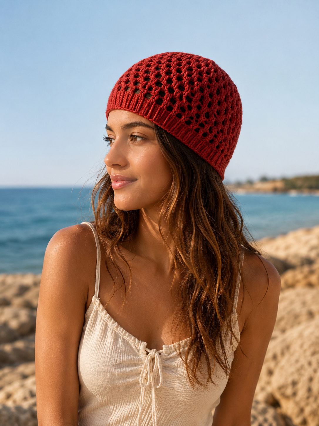 Beanie Calado Crochet - Punto Fino - Imagen 2