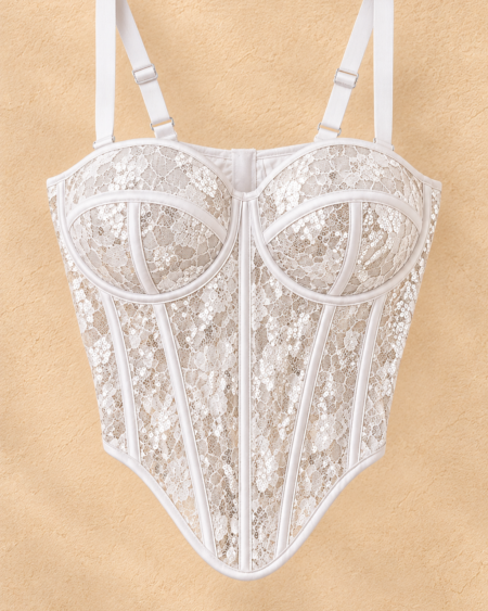 Corset brillo con copas acolchadas