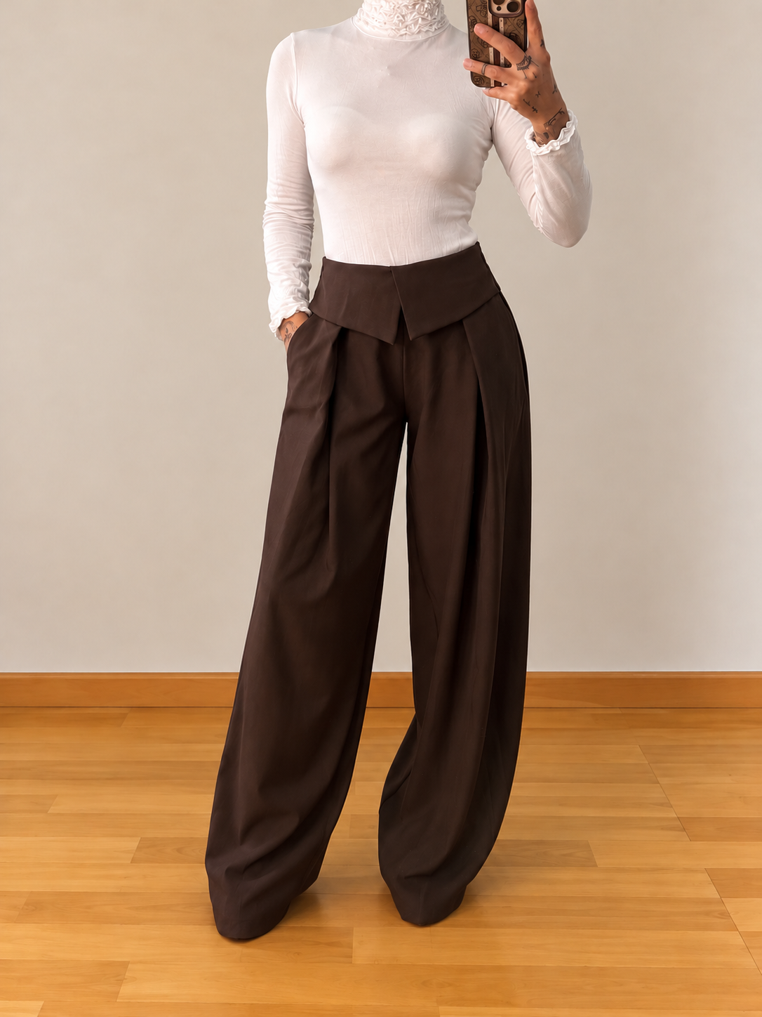 Pantalón Palazzo con Detalle en Cintura