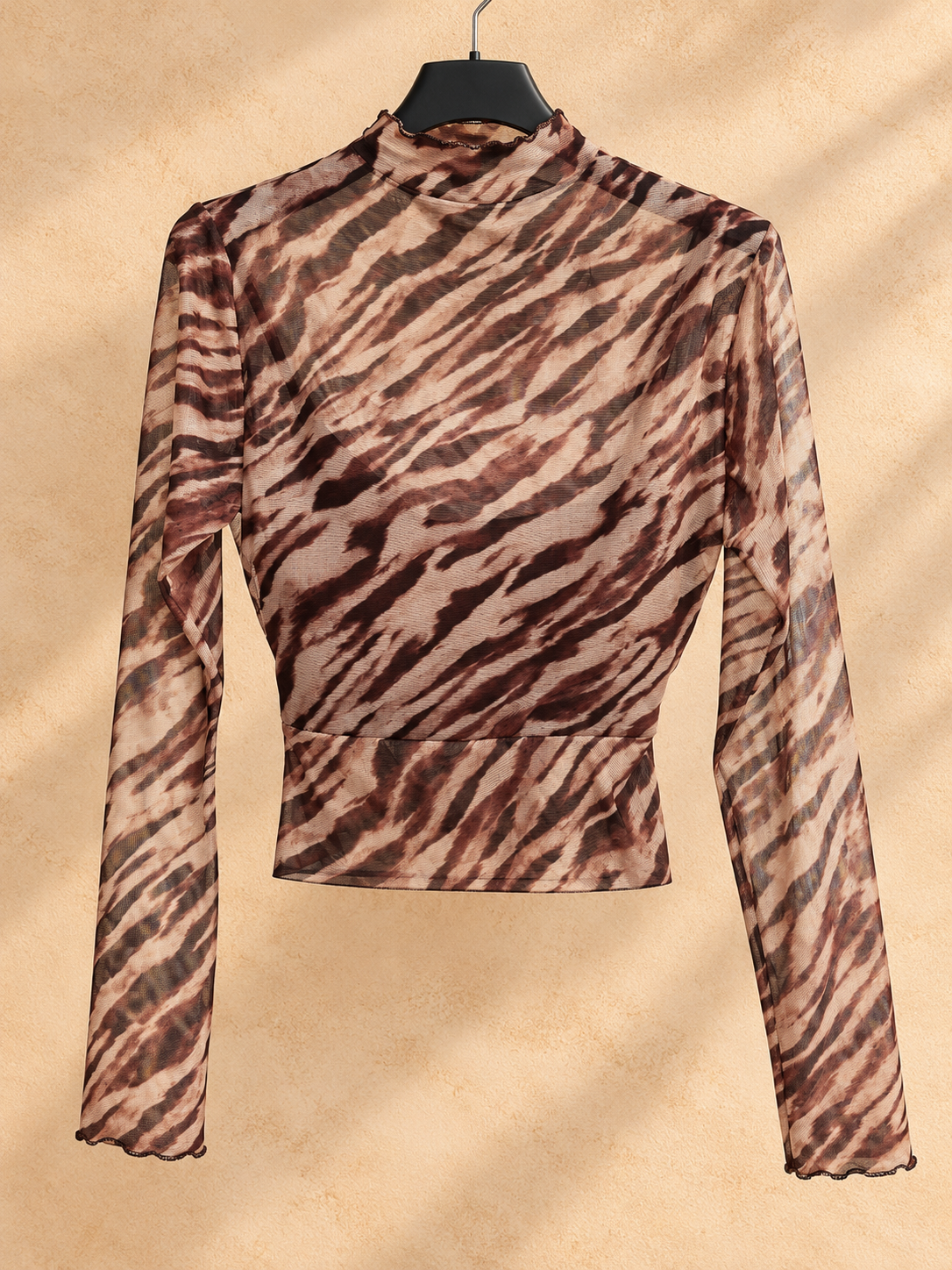 Top animal print de manga larga - Imagen 2