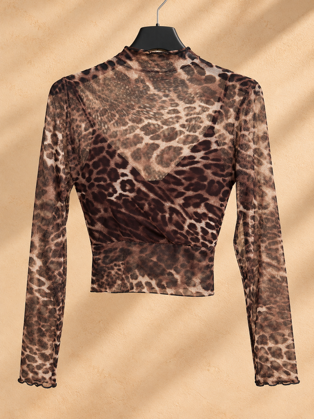 Top animal print de manga larga - Imagen 3